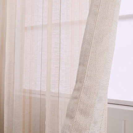 Läpikuultava raidallinen valoverho purjerenkailla