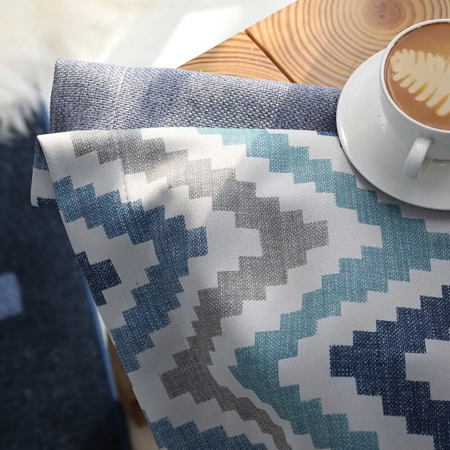 Pimennysverho modernilla chevron-kuviolla