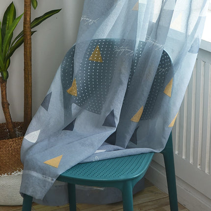 Moderni valoverho kolmiokuviolla lastenhuoneeseen