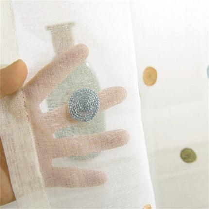 Värikäs pilkullinen valoverho lastenhuoneeseen