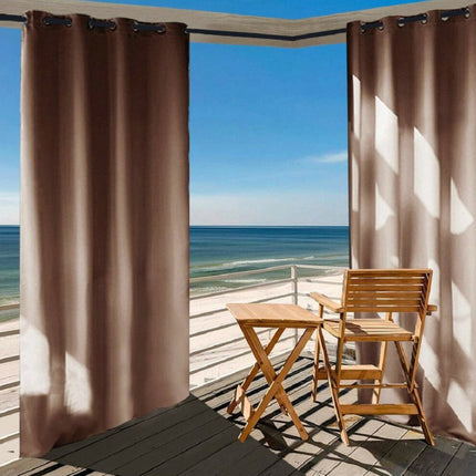 Vedenpitävä kastanjanruskea ulkoverho parvekkeelle