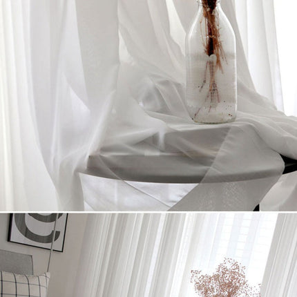 Yksinkertainen valkoinen ohut valoverho