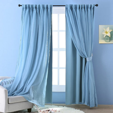 Kaksikerroksinen pimennysverho makuuhuoneeseen