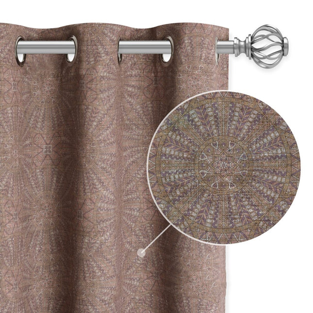 Mandala-kuvioinen pimennysverho makuuhuoneeseen