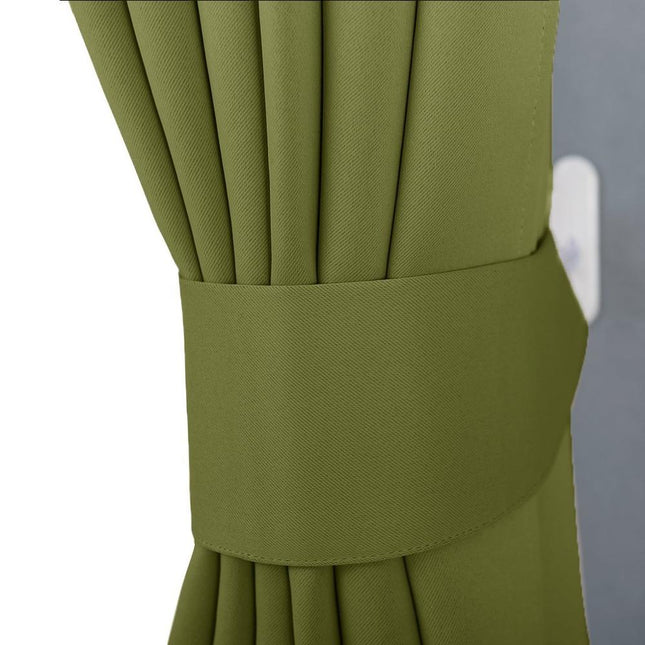 Yksivärinen pimennysverho nauhakiinnityksellä