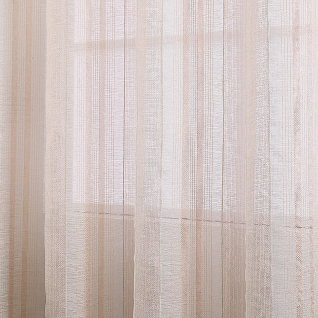 Läpikuultava raidallinen valoverho purjerenkailla