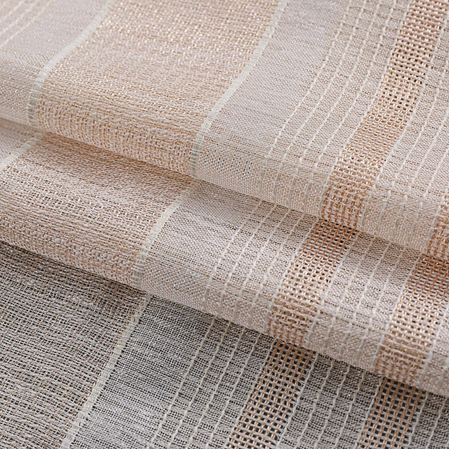 Läpikuultava raidallinen valoverho purjerenkailla