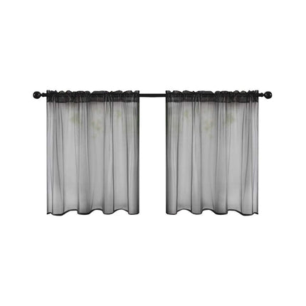 Lyhyt valkoinen kahvilaverho keittiöön