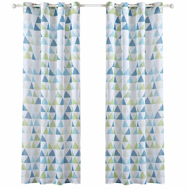 Geometrinen valoverho kolmiokuviolla