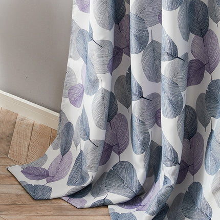 Violetti lehtikuvioinen pimennysverho
