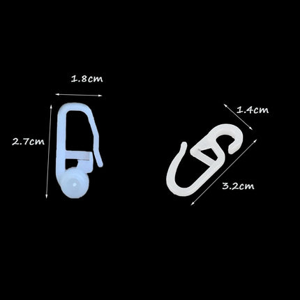 Muoviset verhokoukut rypytysnauhaan