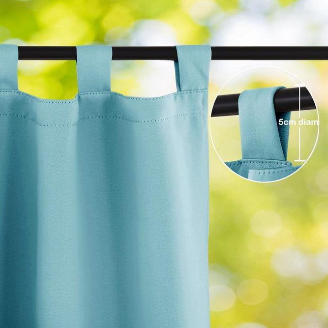 Yksivärinen ulkoverho lenkeillä parvekkeelle