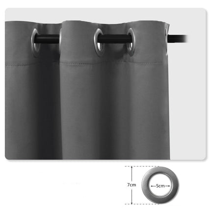 Harmaa säänkestävä ulkoverho renkailla