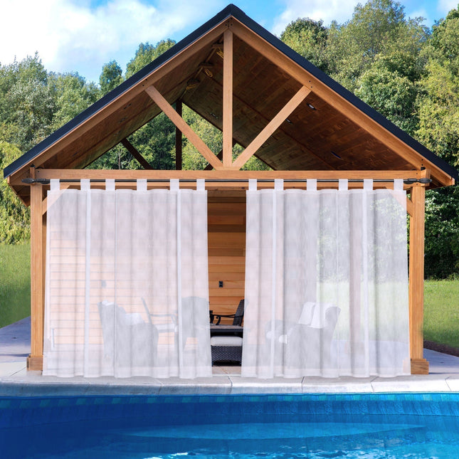 Ulkoverho pergolaan nauhakiinnityksellä