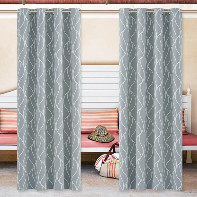 Harmaa kuviollinen ulkoverho parvekkeelle