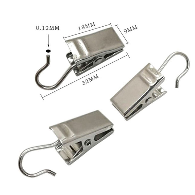 Valkoiset verhonipistimet koukulla