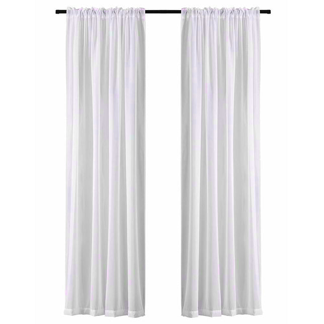 Läpikuultava tylliverho purjerenkailla olohuoneeseen