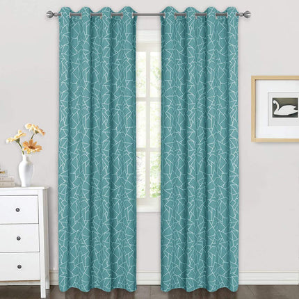 Pimennysverho modernilla graafisella kuviolla