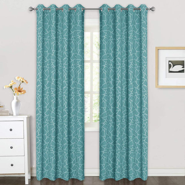 Pimennysverho modernilla graafisella kuviolla