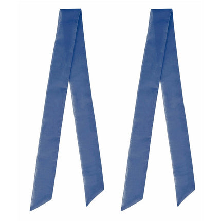 Valkoinen valoverho sinisellä yläreunalla