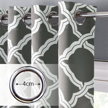 Pimennysverho modernilla ristikuvioinnilla