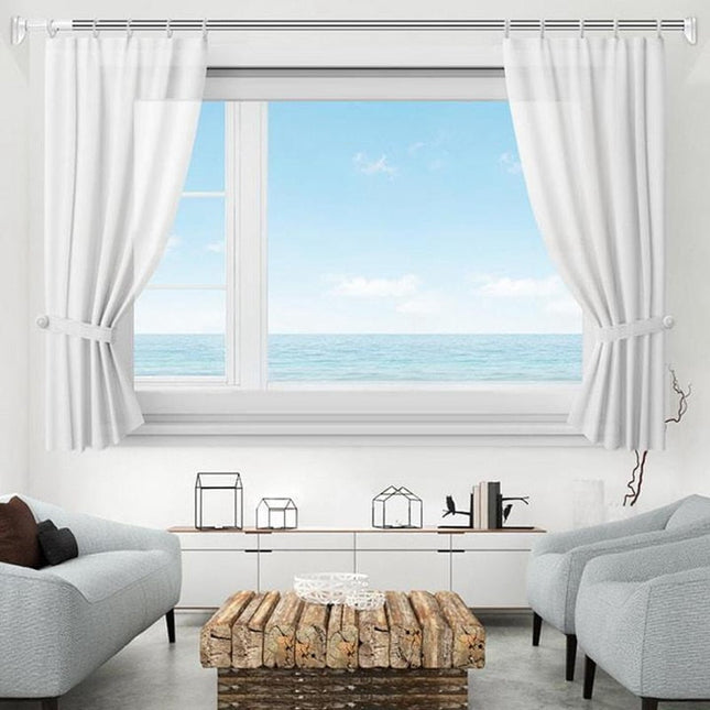 Säädettävä teleskooppi verhotanko ilman porausta