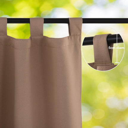 Vedenpitävä kastanjanruskea ulkoverho parvekkeelle