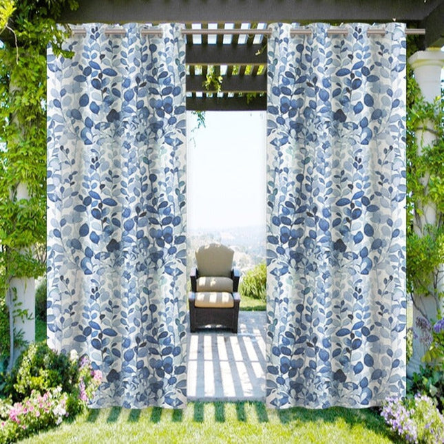 Säänkestävä ulkoverho kauniilla lehtikuviolla