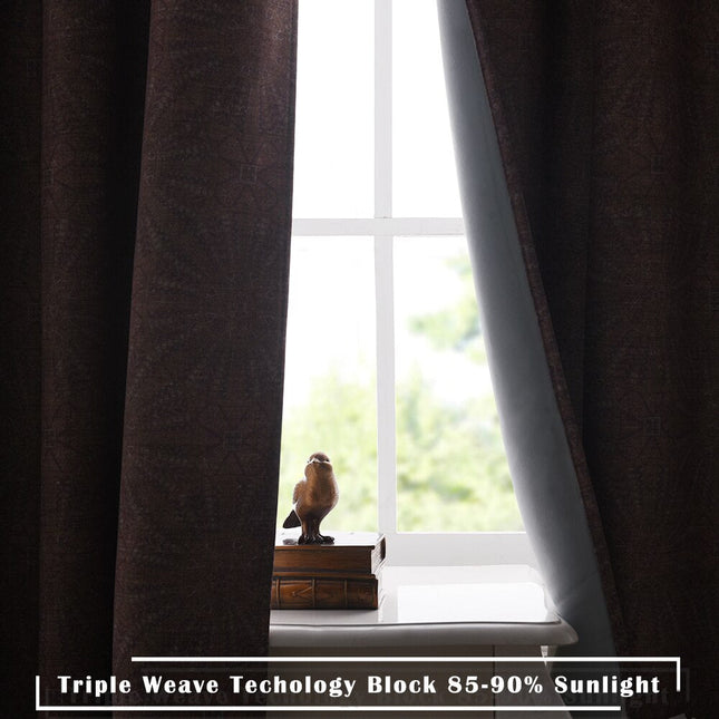 Mandala-kuvioinen pimennysverho makuuhuoneeseen