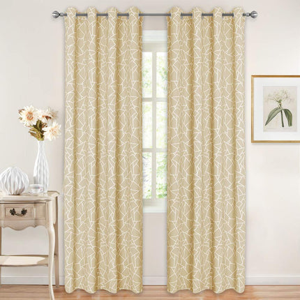 Pimennysverho modernilla graafisella kuviolla