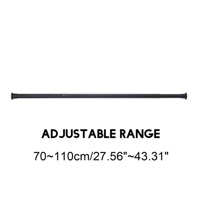 Säädettävä teleskooppinen musta verhotanko