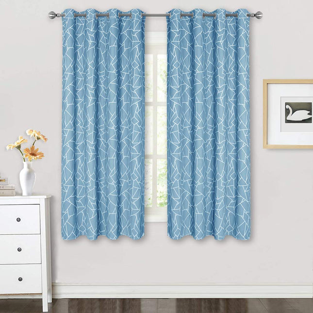 Pimennysverho modernilla graafisella kuviolla