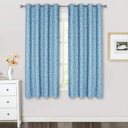 Pimennysverho modernilla graafisella kuviolla