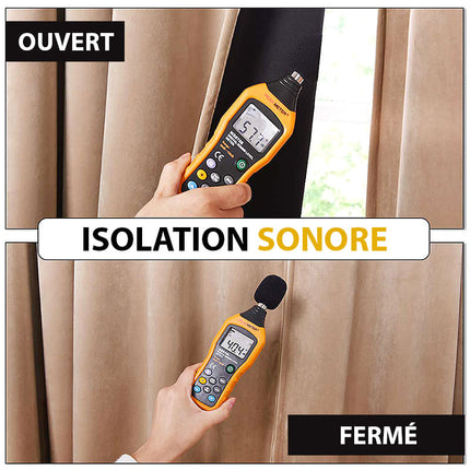 Beige samettinen lämpöeristetty pimennysverho