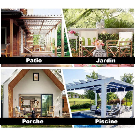 Vedenpitävä kastanjanruskea ulkoverho parvekkeelle