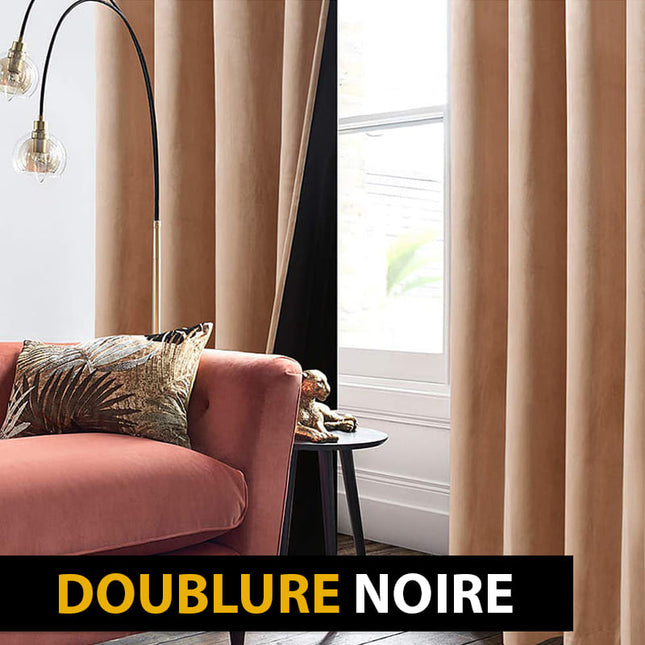 Beige samettinen lämpöeristetty pimennysverho