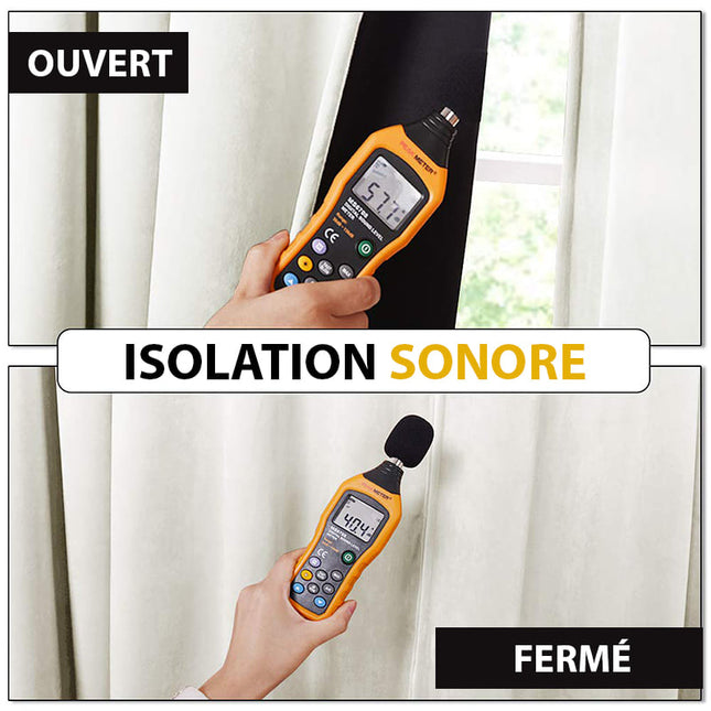 Valkoinen samettinen lämpöä eristävä verho