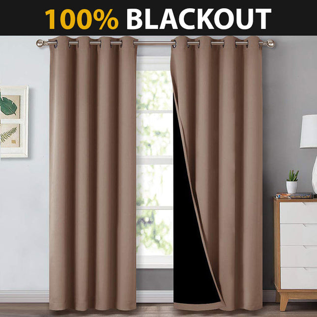 Tummanbeige akustinen pimennysverho