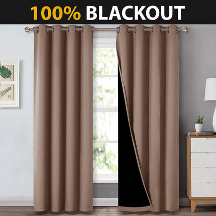 Tummanbeige akustinen pimennysverho