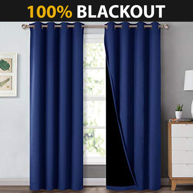 Laivastonsininen ääntä eristävä pimennysverho