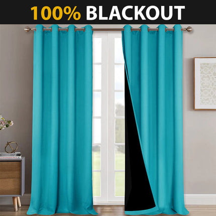 Turkoosi lämpöä eristävä pimennysverho
