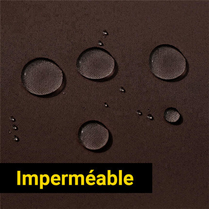 Suklaanruskea säänkestävä verho terassille