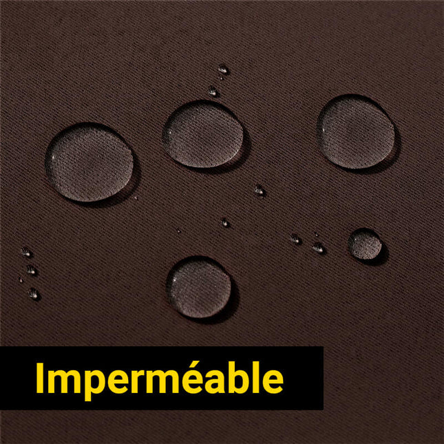 Suklaanruskea säänkestävä verho terassille