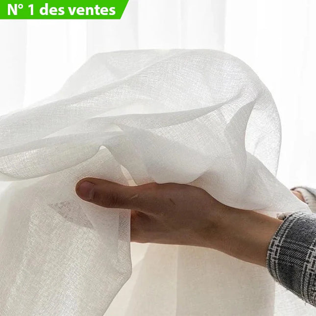 Läpikuultava pellavatyylinen valoverho