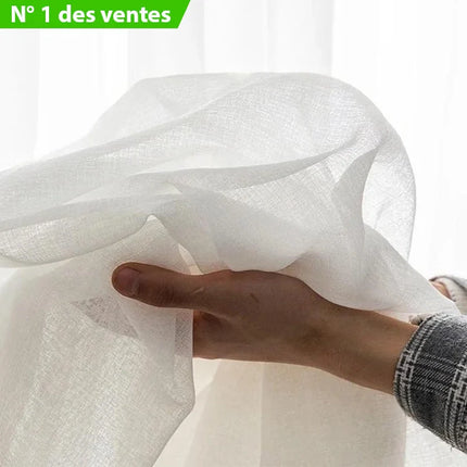 Läpikuultava pellavatyylinen valoverho