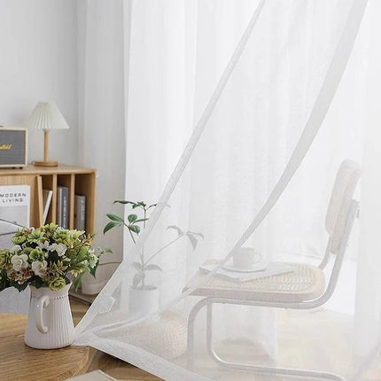 Läpikuultava pellavatyylinen valoverho