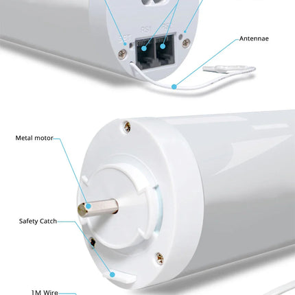Älykäs moottoroitu verhokisko kaukosäätimellä