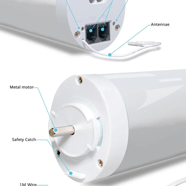 Älykäs moottoroitu verhokisko kaukosäätimellä