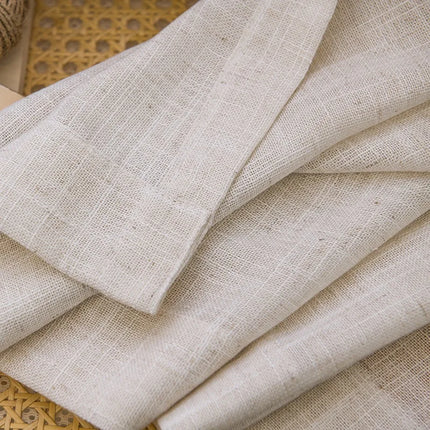 Luonnonläheinen beige pellavatyylinen valoverho