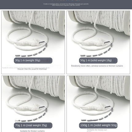 Painonauha verhojen helmaan ompeluun